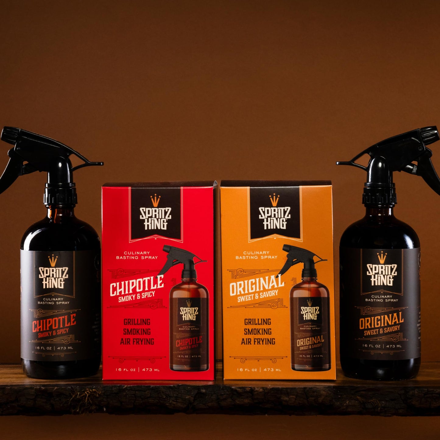 Spritz King Culinary Basting Spray: For Grilling, Smoking, Air Frying - Delicious Dark Bark, Flavorful Crust & Moisture-Sealing Power - Great on Meats