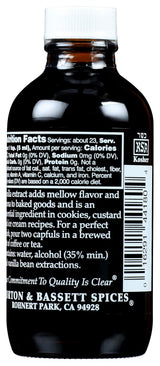 Morton & Bassett Pure Vanilla Extract, 4 fl oz - No Artificial Additives, Non-GMO, Rich & Smooth Flavor for Baking, Desserts & Beverages
