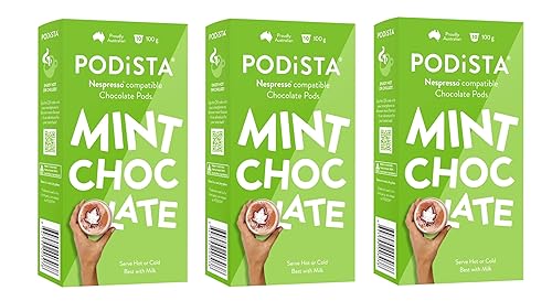 Hot Chocolate Nespresso Compatible Capsules Hot Cocoa Pods - Mint Infusion -3 Boxes - 30 Pod Package