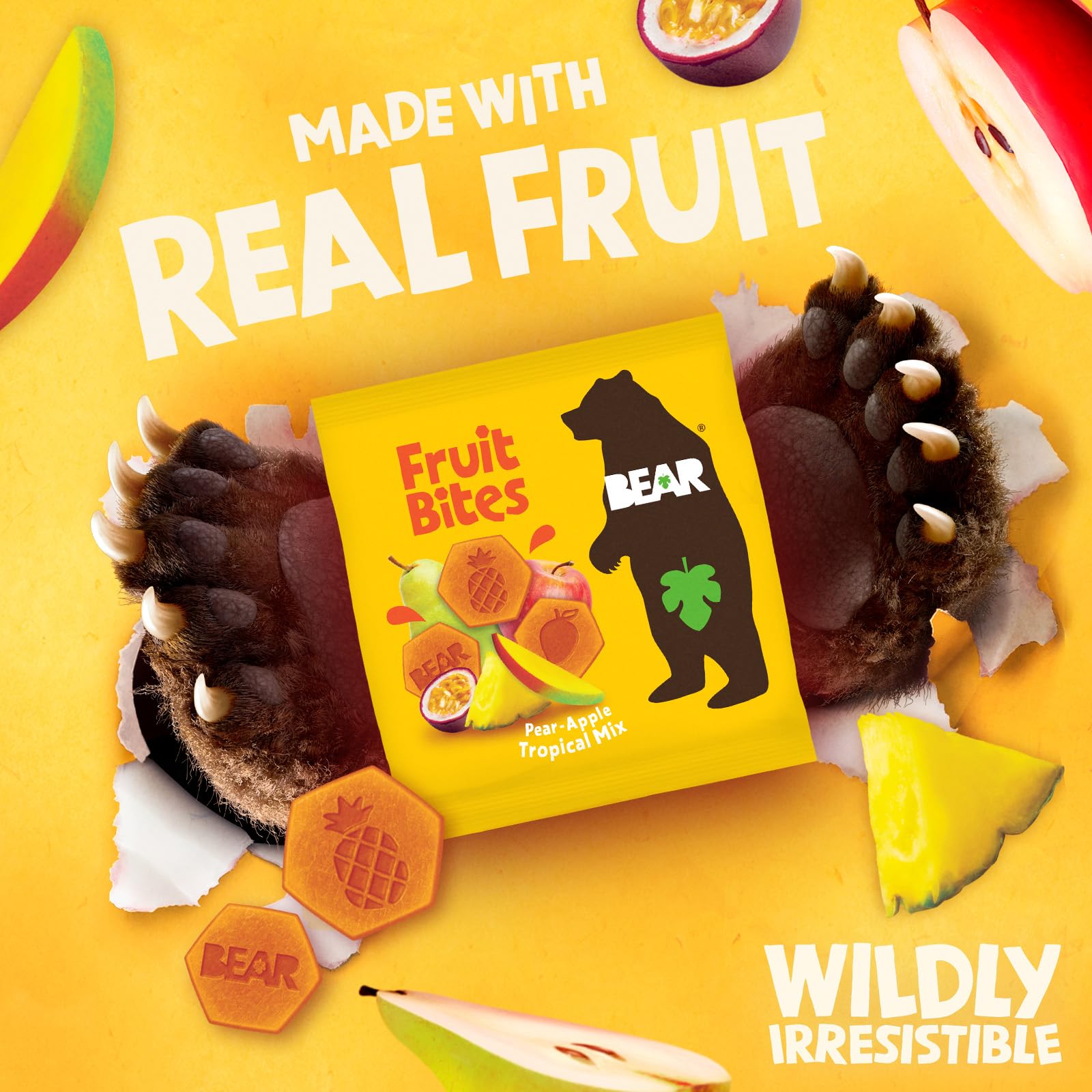 Bear, Fruit Bites Tropical, 3.5 Ounce
