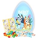 Galerie Bluey Jumbo Easter Egg with Assorted Treats, Includes Character Candy, Jelly Beans, and Stickers, Basket Stuffer, 2.71 Ounces