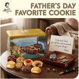 Matilde Vicenzi Mediterraneo Cookie Gift Tin - Pastries & Cookies in Individually Wrapped Trays - Gourmet Gifts for Dads, Teachers, Birthday