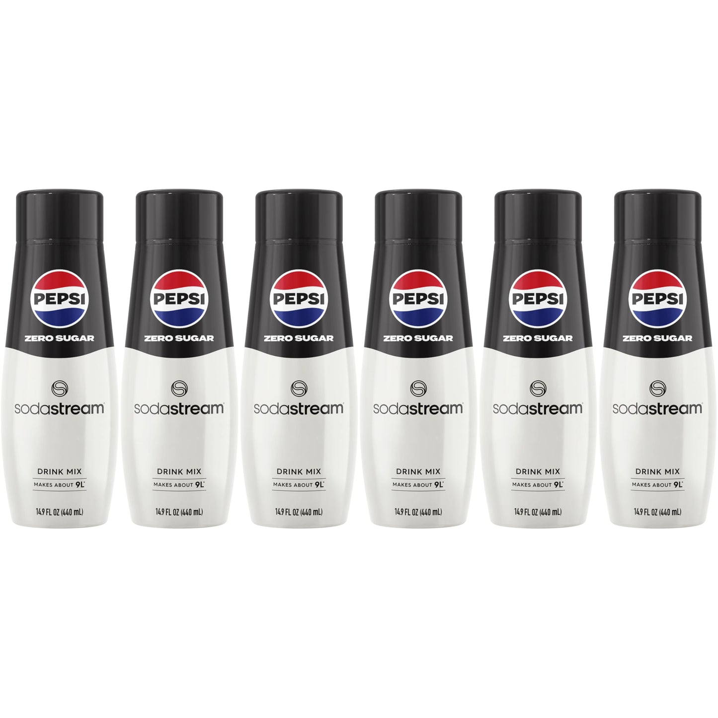 SodaStream Pepsi Zero Sugar Beverage Mix (440ml, Pack of 6)