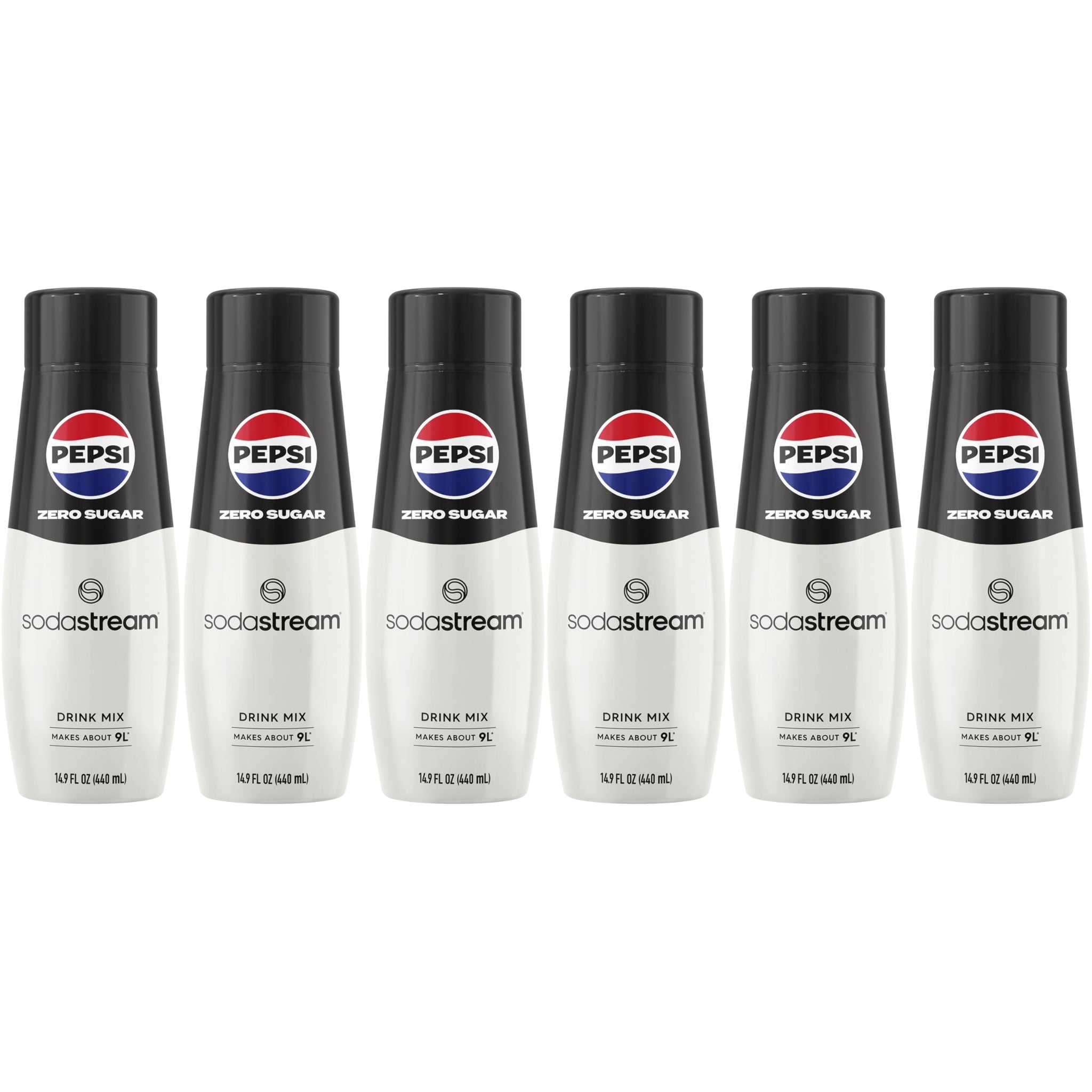 SodaStream Pepsi Zero Sugar Beverage Mix (440ml, Pack of 6)