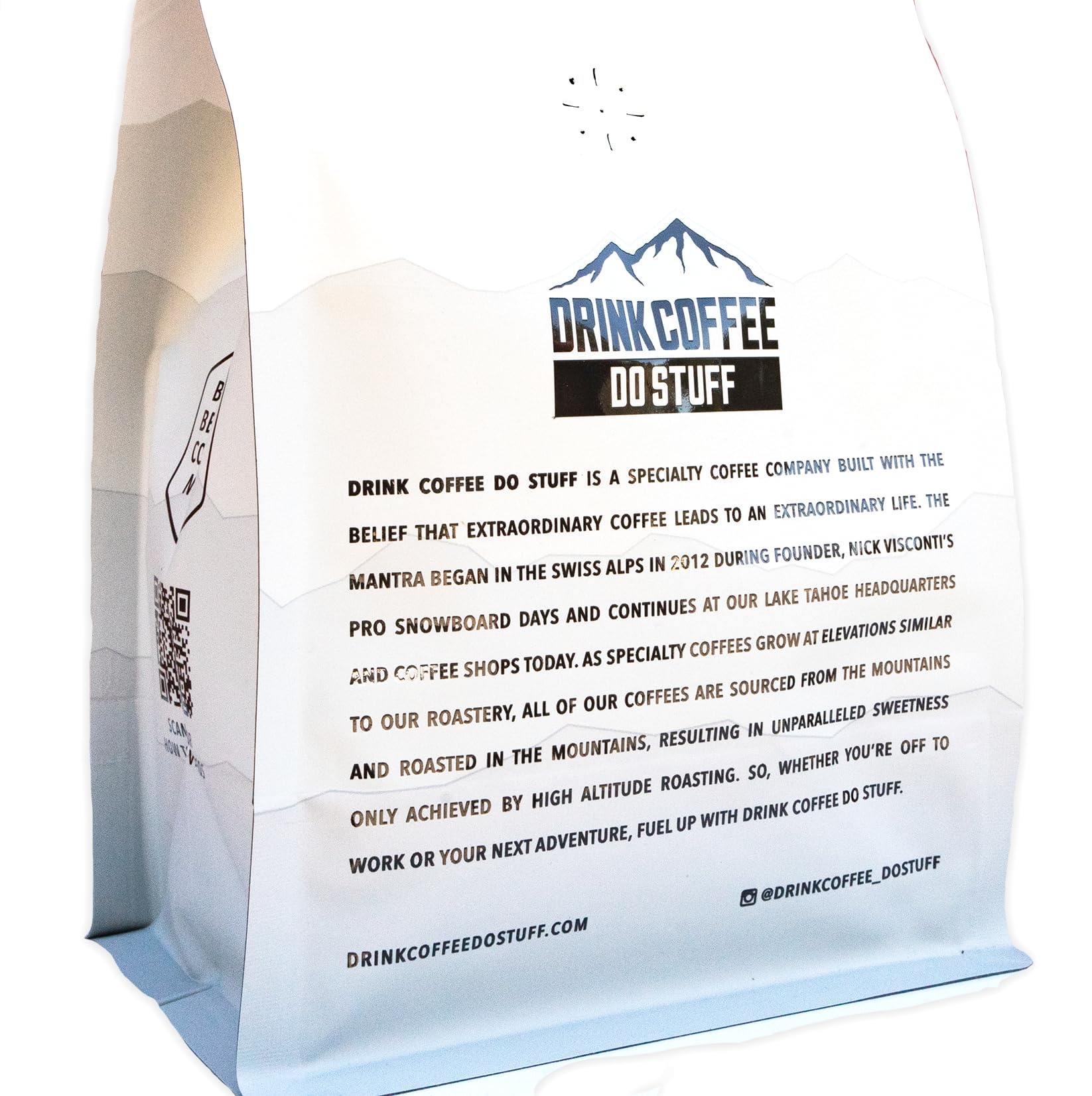 DRINK COFFEE DO STUFF, Party Wave, Whole Bean, Medium Roast, Sweet, Chocolate, Caffeine, Organic, Lake Tahoe Coffee