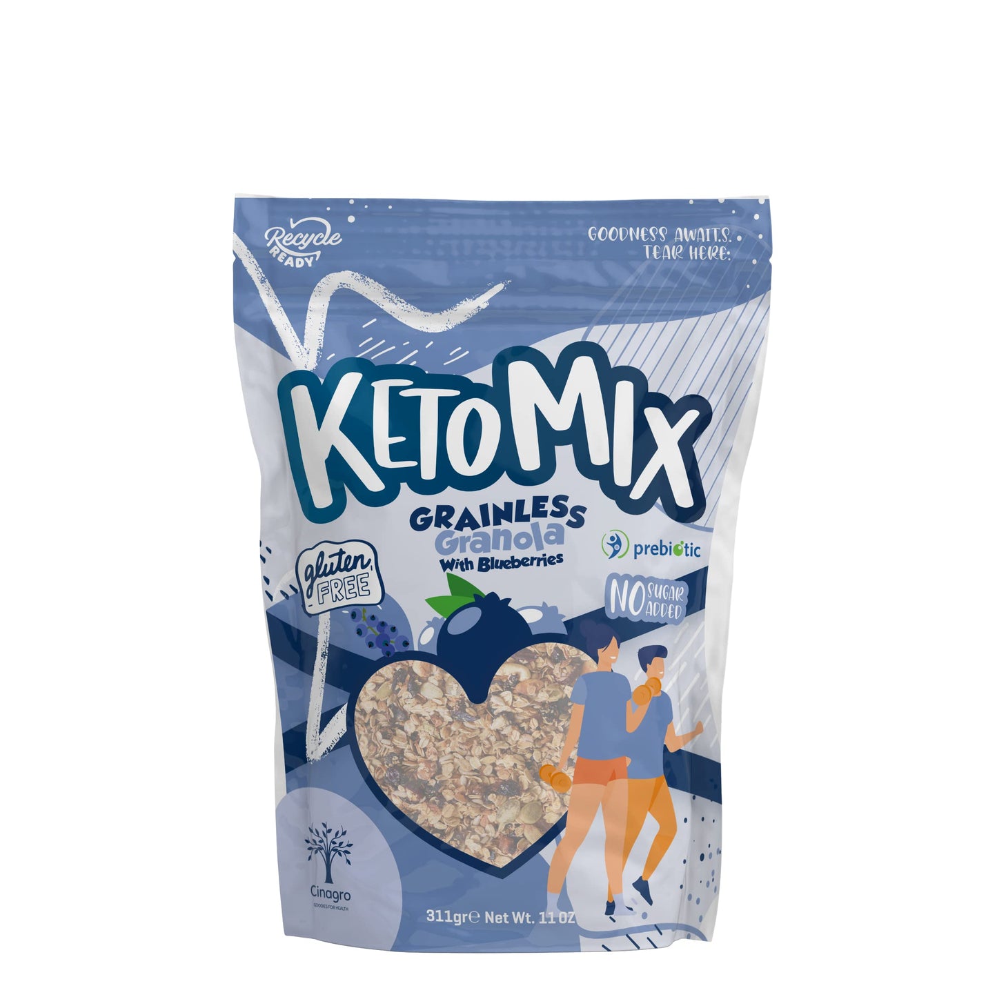 Cinagro Ketomix Gluten Free Prebiotic Added Functional Granola
