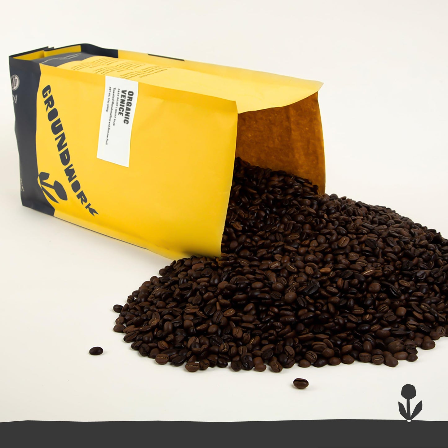 GROUNDWORK Venice Blend Whole Bean Coffee Dark Roast - USDA Organic Signature Blend Whole Coffee Beans - 12oz Bag (Pack of 1)