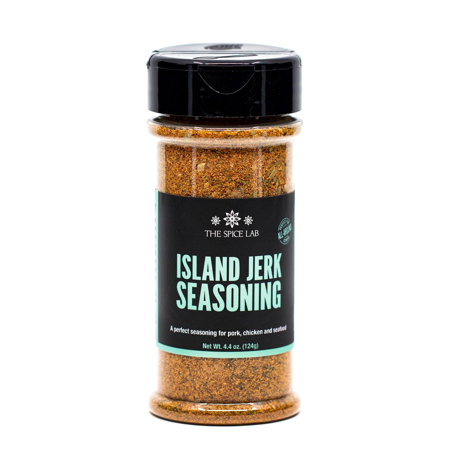 The Spice Lab Island Jerk Seasoning - All Purpose Jamaican Jerk Chicken Blend for Chicken Liver, Ground Pork & Seafood - 4 oz Shaker Jar - Kosher