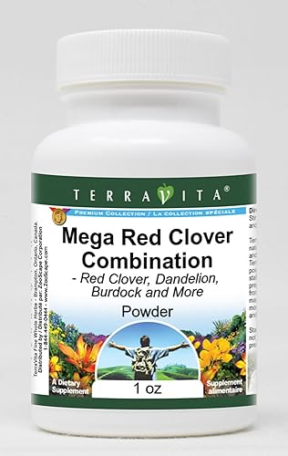 Mega Red Clover Combination - Red Clover, Dandelion, Burdock and More - Powder (1 oz, ZIN: 515574)