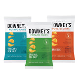 Downey’s Potato Chips, No Salt Kettle-Cooked Potato Chips, Handcrafted Snack, Small-Batch, Light and Crispy, Gluten-Free, Made in Michigan (8oz