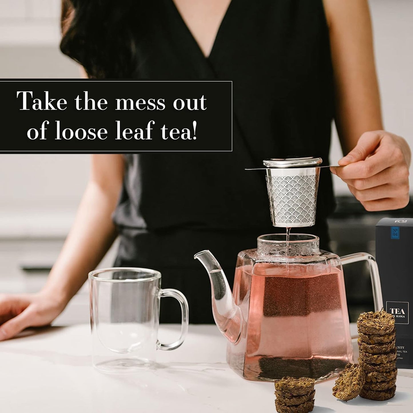 iLOLA The Beginning | Tea Disc Set | Oprah’s Favorite Things 2022 | Organic Loose Leaf Probiotic Tea | Stainless Steel Infuser | Gift Box Set (Gift