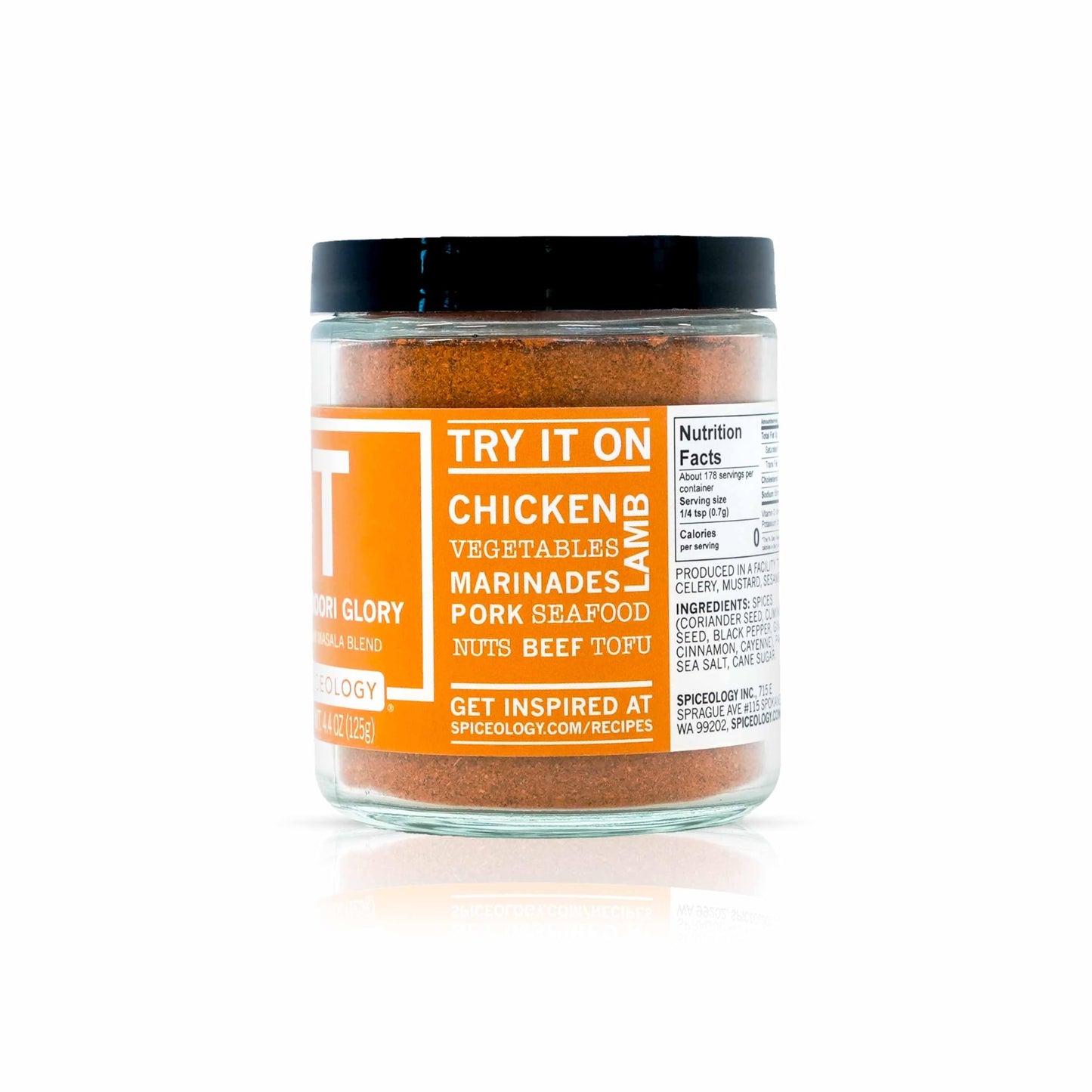 Spiceology - Tandoori Glory - Indian Masala Blend - Curry Spices and Seasonings - Use On: Chicken, Vegetables, Lamb, Marinades, Pork, Seafood, Nuts