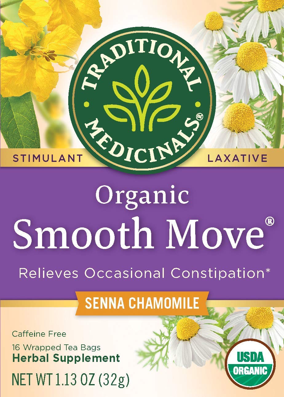 Traditional Medicinals Organic Smooth Move Chamomile Laxative Tea, 16 Tea Bags (Pack of 6)