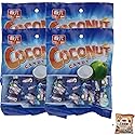Ginger Coconut Candy 5.6oz (4pack, blue),Comes with a small packet of cereal drinks as a bonus?Taste random?