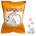 4E's Novelty 24 Pack Halloween Mini Marshmallows - Spook Poof - Indvidually Wrapped Vanilla Flavor - Halloweens Candy for Kids in Bulk, Snacks