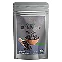 Jiva Organics Organic Whole Black Peppercorns 1 Pound - Pepper, Premium Grade for Grinder Refill