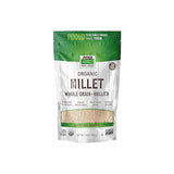 NOW Foods, Organic Millet, Gluten-Free, Whole Grain, Hulled, USA-Grown, 16-Ounce (Packaging May Vary)