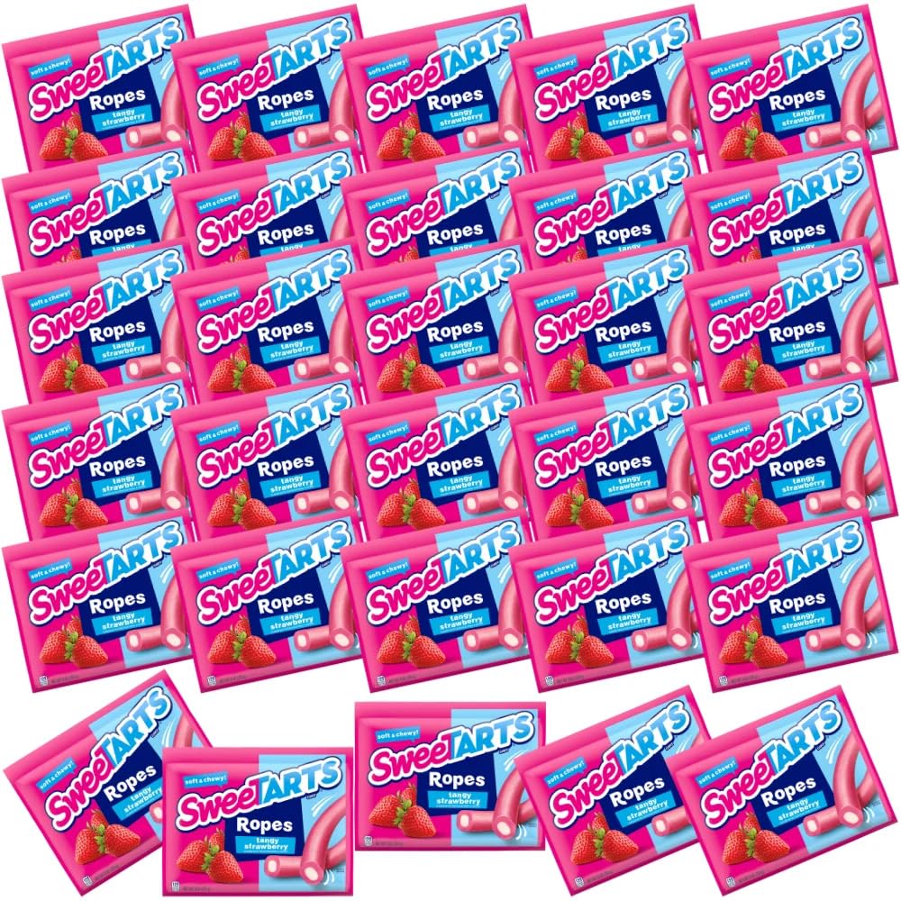 SweeTARTS Ropes Fruit Chewy Candy Variety Mix - (Pack of 30) - Perfect for Buffets, Trick-or-Treat, Easter, Birthdays, and More
