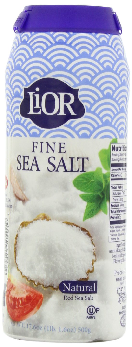 LiOR Fine Sea Salt Shaker Large, 17.6-Ounce Jars (Pack of 15)