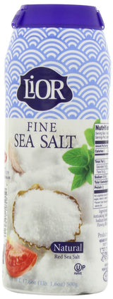 LiOR Fine Sea Salt Shaker Large, 17.6-Ounce Jars (Pack of 15)