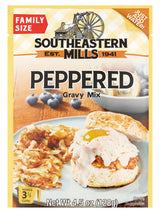 Southeastern Mills Gravy Mix Packet, Peppered Gravy Mix, Makes 3 ½ Cups of Gravy, Just Add Water, Family Size Packet, 4.5-Ounce Packet (Pack of 24