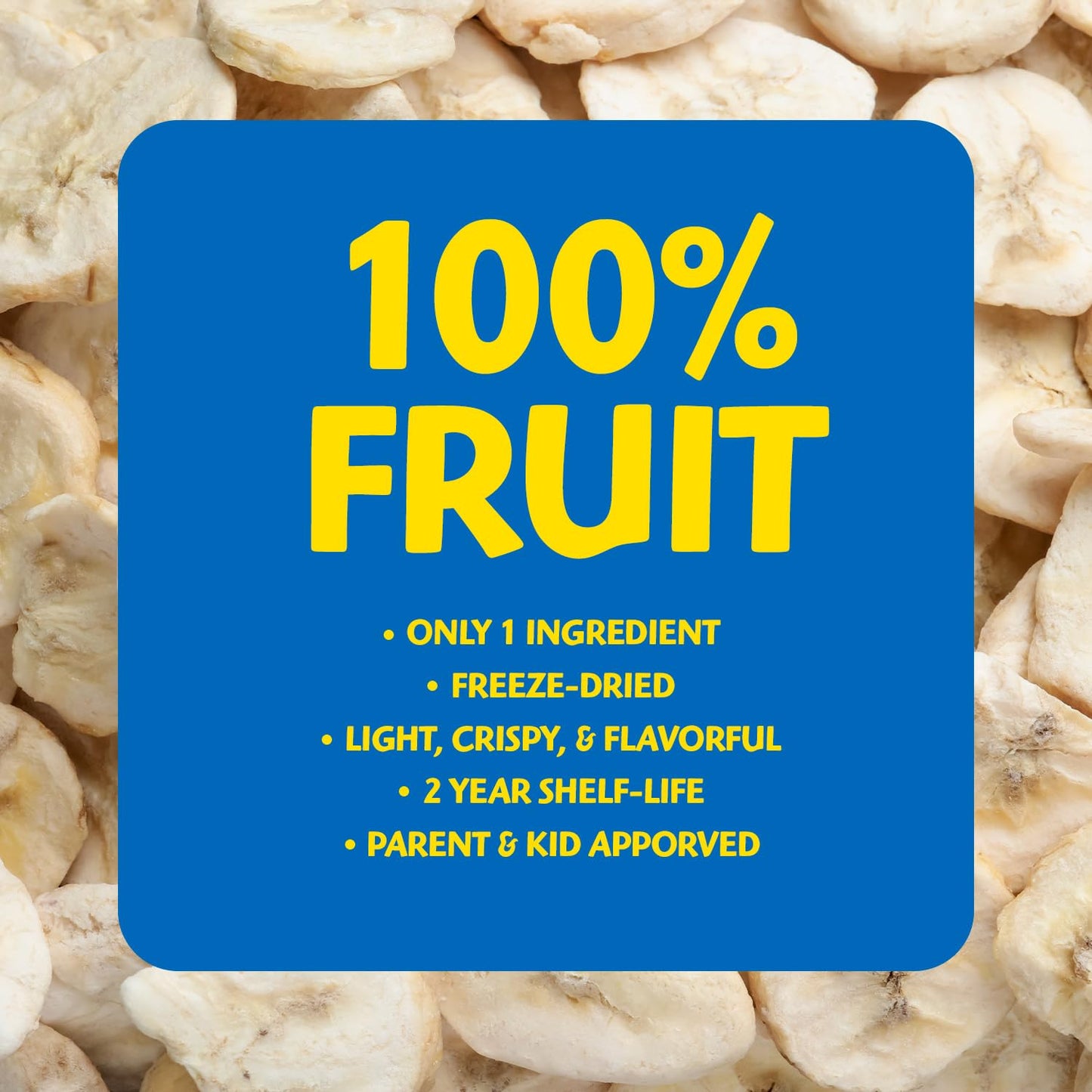 Brothers All Natural Freeze Dried Fruit Crisps, Banana, 0.59 Oz (Pack of 24), Made with 100% Fruit, Gluten Free, Soy Free, Vegan, Healthy Snack, Lunch