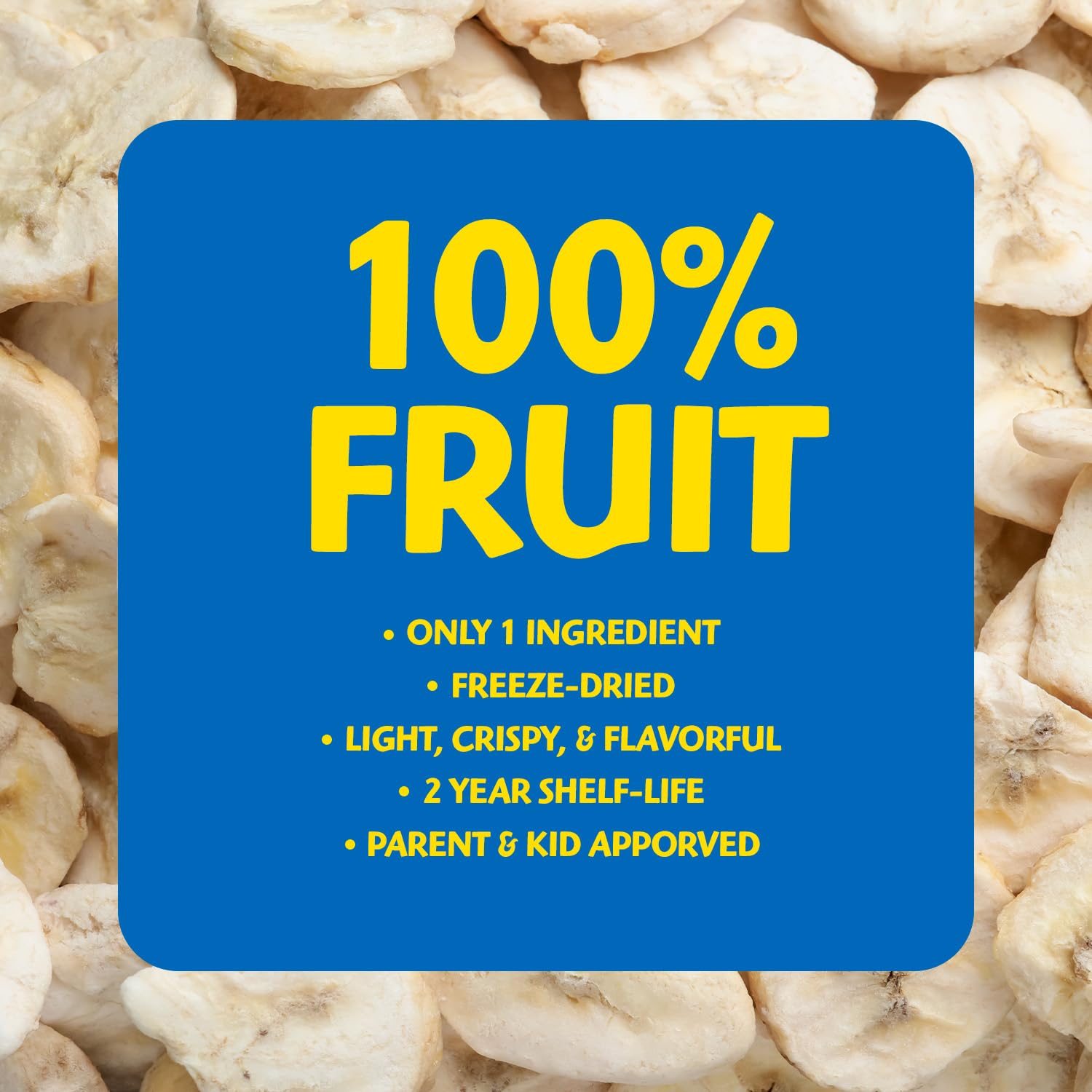 Brothers All Natural Freeze Dried Fruit Crisps, Banana, 0.59 Oz (Pack of 24), Made with 100% Fruit, Gluten Free, Soy Free, Vegan, Healthy Snack, Lunch
