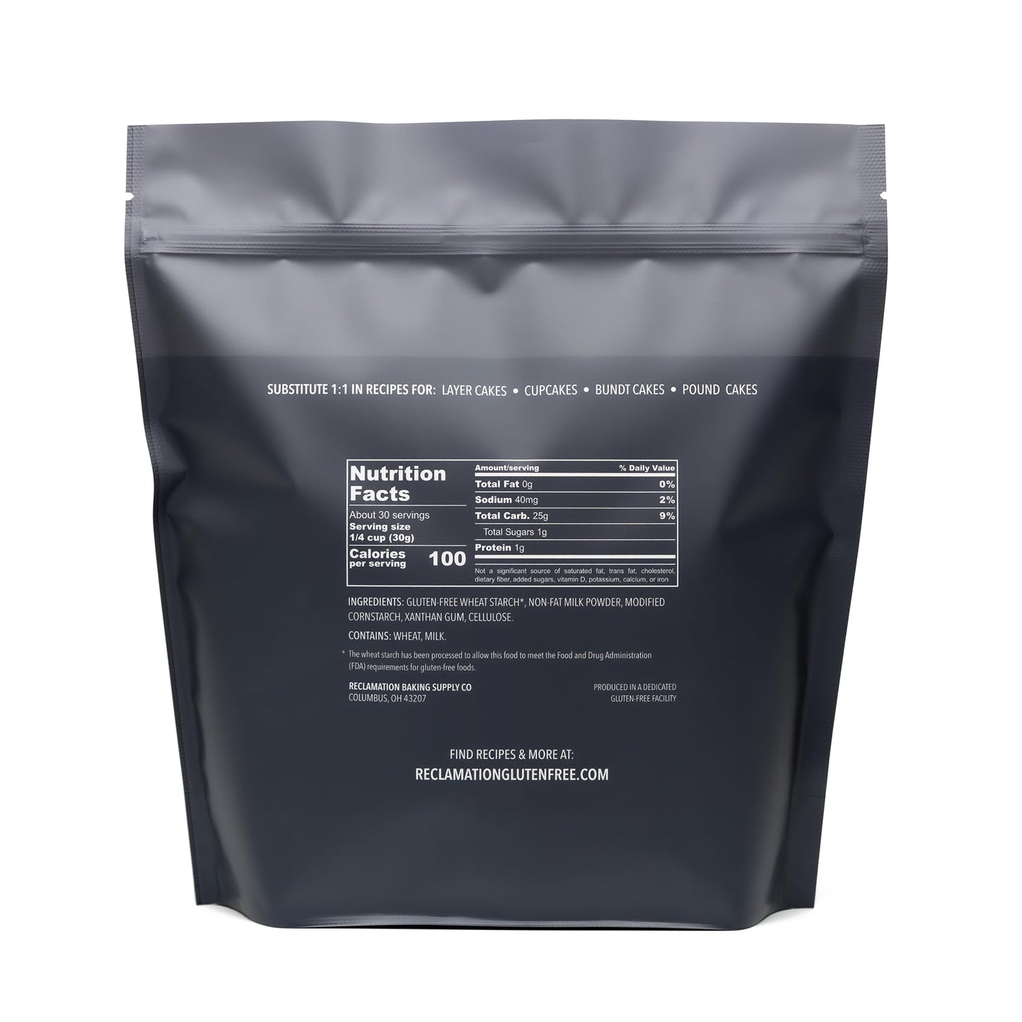 Reclamation Gluten Free Cake Flour 2 lb - Substitute 1:1 - Perfect for Cakes, Cupcakes, Bundt Cakes, and More - Rice Free - Made With Gluten-Free