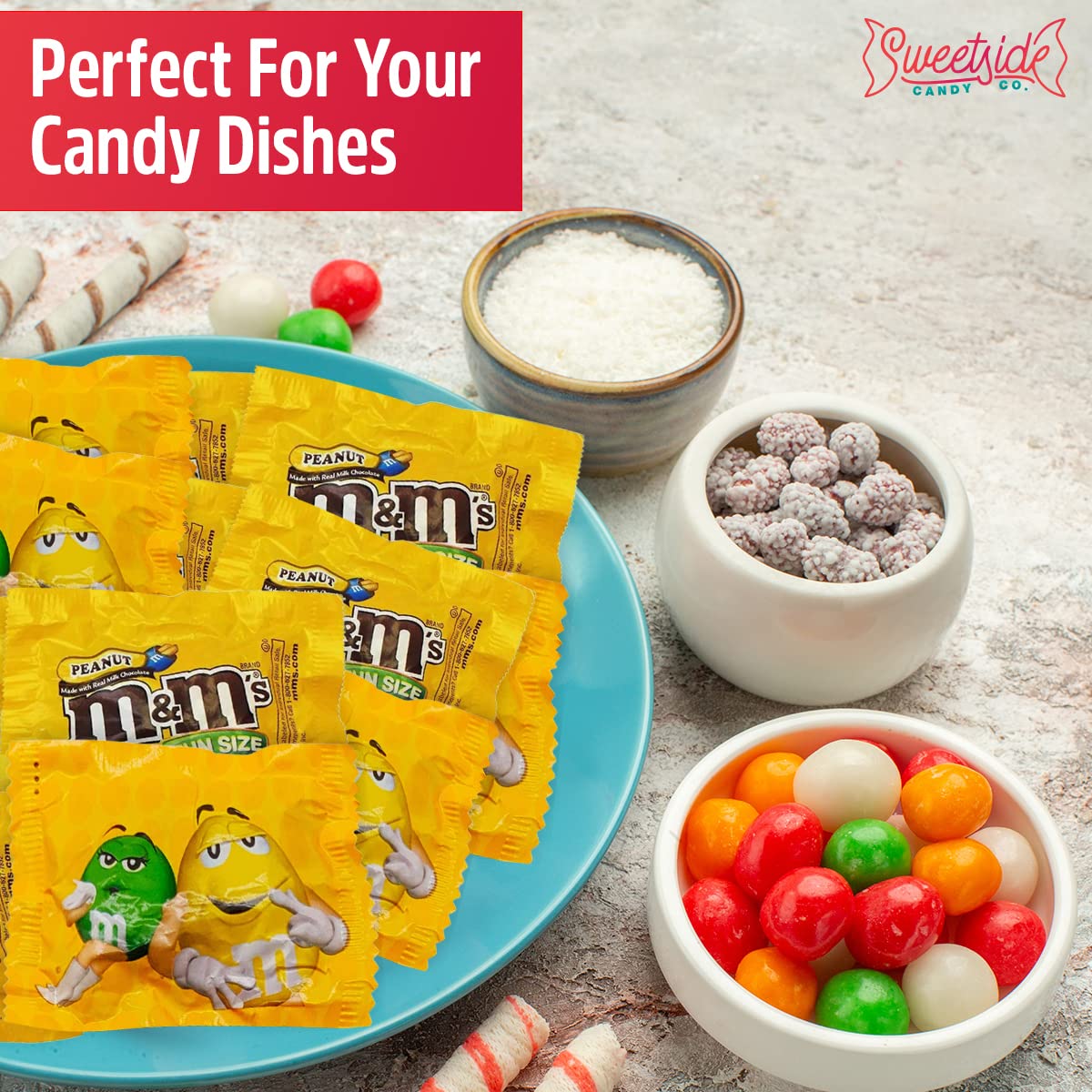 M&M Bulk Candy Bags 2Lbs - Milk Chocolate Peanut Butter Peanuts for Party Bags - Peanut Butter Ideal for Holidays, Parties, Bulk Candy Individually