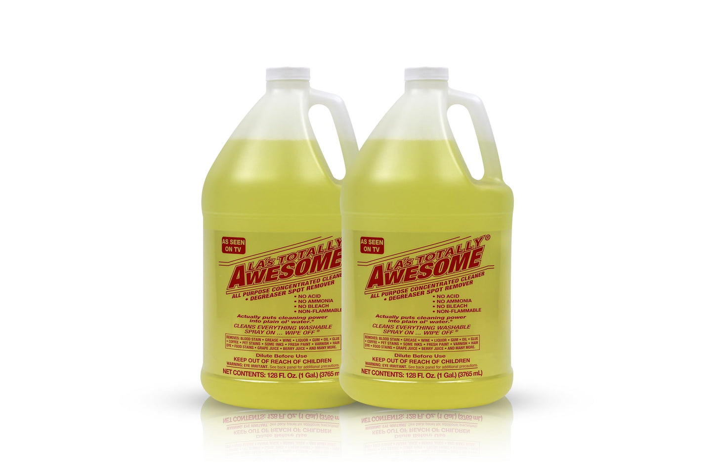 La's Totally Awesome All Purpose Cleaner Refill - 128oz (Pack of 2) Concentrated Multipurpose Cleaner & Heavy Duty Degreaser for Home, Kitchen