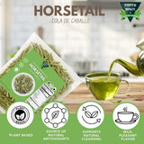Cola de Caballo Herbal Tea - 4 oz (113 g) - 100% Natural Horsetail Loose Leaf Tea (Shave Grass) - Traditional Mexican Remedy - Caffeine-Free, Vegan