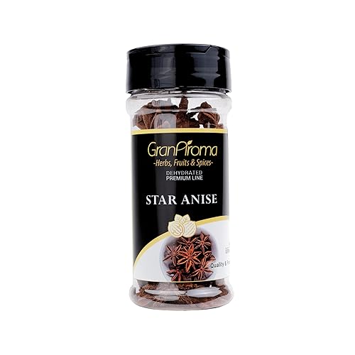 GranAroma Star Anise Whole, Sweet and Licorice Flavor Profile, Seasoning for Pho, Mulled Wine, and Baked Goods (0.99 Ounce)
