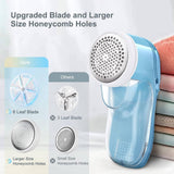 Fabric Shaver, Lint Remover for Clothes, Electric Lint Remover with 3 Replaceable Blades, Removes Fabric Pills, Rechargeable Sweater Defuzzer Pill