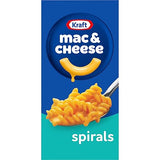Kraft Spirals Mac and Cheese, 1 Box, for Easy Dinner or Dinner Sides, Original Flavor, No Artificial Flavors, Preservatives or Dyes, 5.5 oz