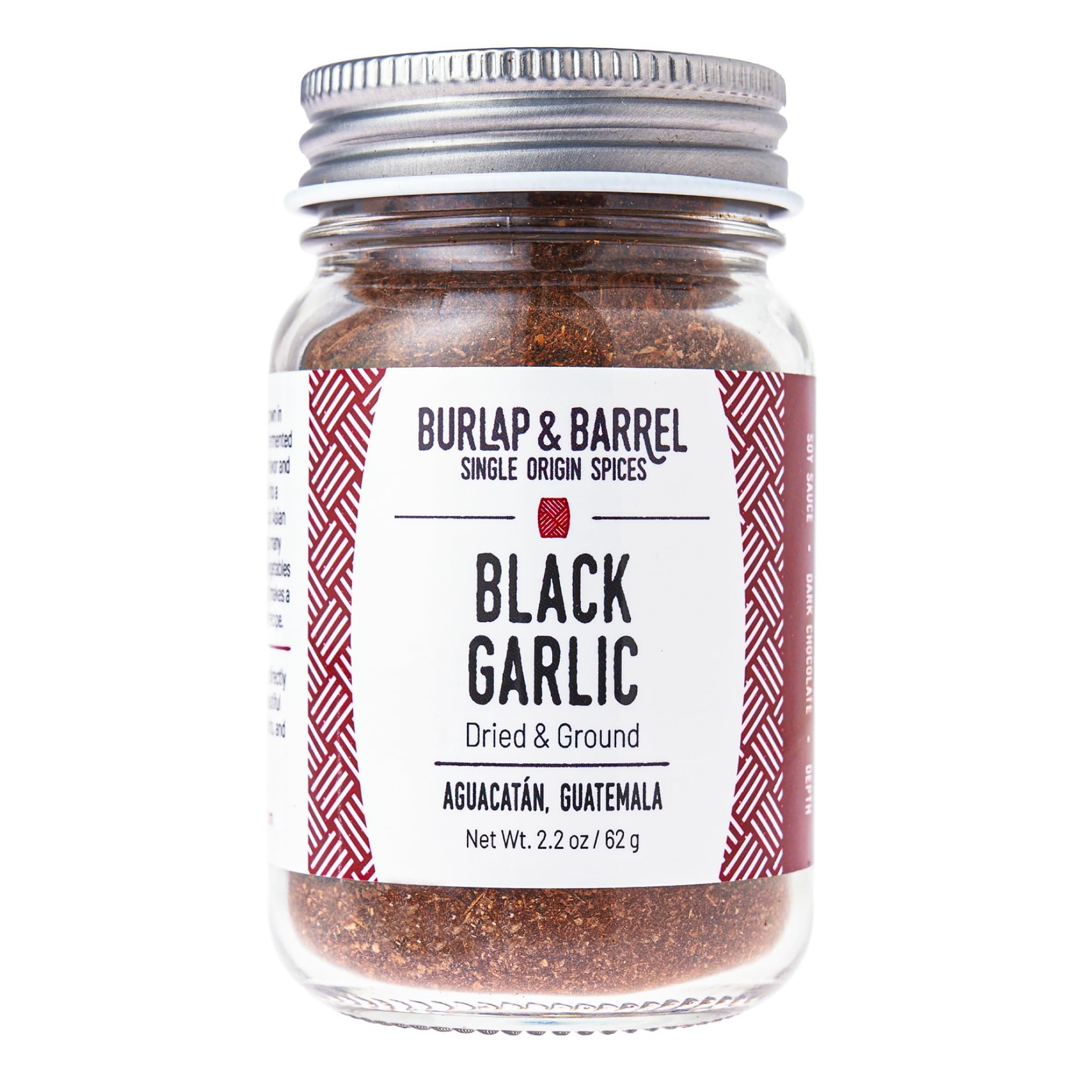 Burlap & Barrel Black Garlic Powder - Rich, Savory Flavor - Perfect for Roasted Proteins & Vegetables - Black Garlic Seasoning - As Seen On Shark Tank