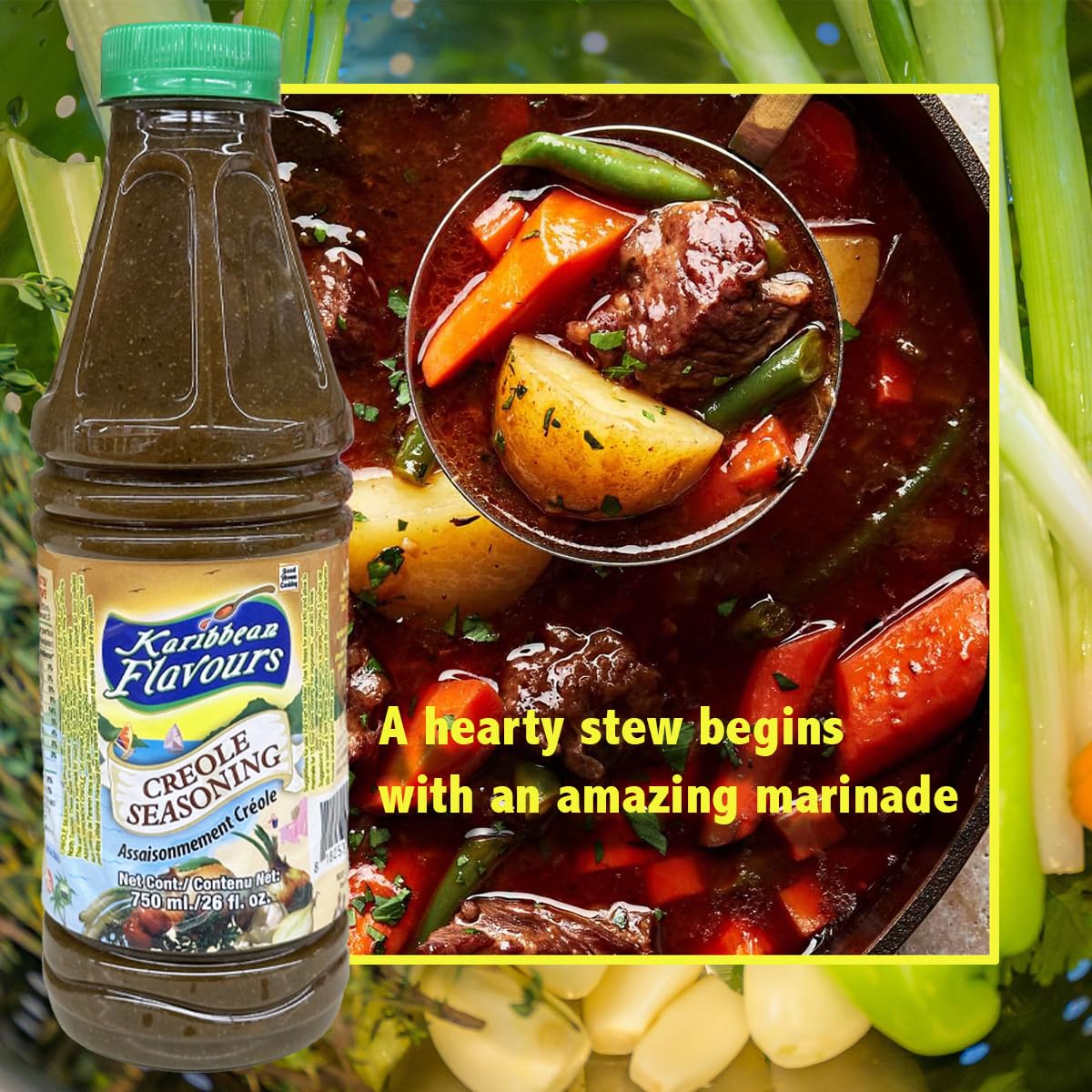 Trinidad Fresh Green Seasoning (26 Oz./750ml) - Creole