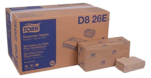 Tork Advanced Soft Minifold Dispenser Napkin, 12 x 500 Napkins, N6, D826E