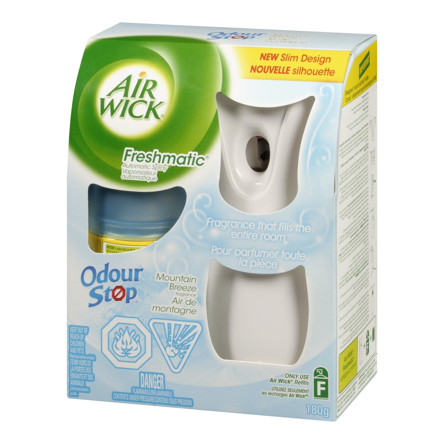 Air Wick® Freshmatic® Automatic Air Freshener Spray, Mountain Breeze, 1 Diffuser + 1 Refill (180 g), 2 Piece Set