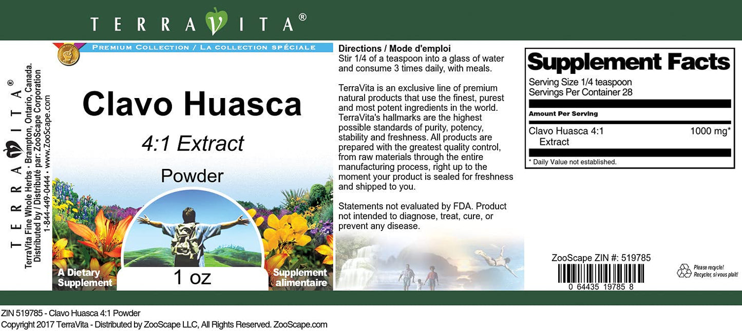 Clavo Huasca 4:1 Powder (1 oz, ZIN: 519785) - 3 Pack