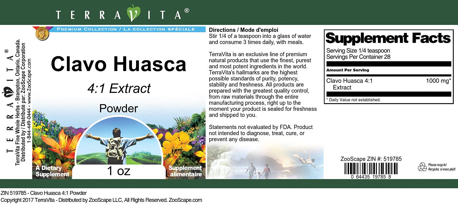Clavo Huasca 4:1 Powder (1 oz, ZIN: 519785) - 3 Pack