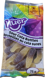 Huer Sour Cola Bottles Gummy Candy, 75g/2.6 oz