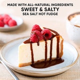 King's Cupboard Sea Salt Hot Fudge Chocolate Sauce - The Perfect Hot Fudge Sauce for Topping Ice Cream & Desserts, Chocolate Coffee Drizzle, Fondue