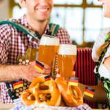 Blulu 100 Pieces Oktoberfest Toothpick Party Accessory Disposable German Flag Toothpick Bavarian Flag Picks Cupcake Toppers Decoration Oktoberfest