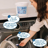Nellie's Laundry Soda with POW Powder - 250 Loads - Environmentally Conscious Laundry Detergent with Stain-Fighting Active Enzymes - High-Efficiency