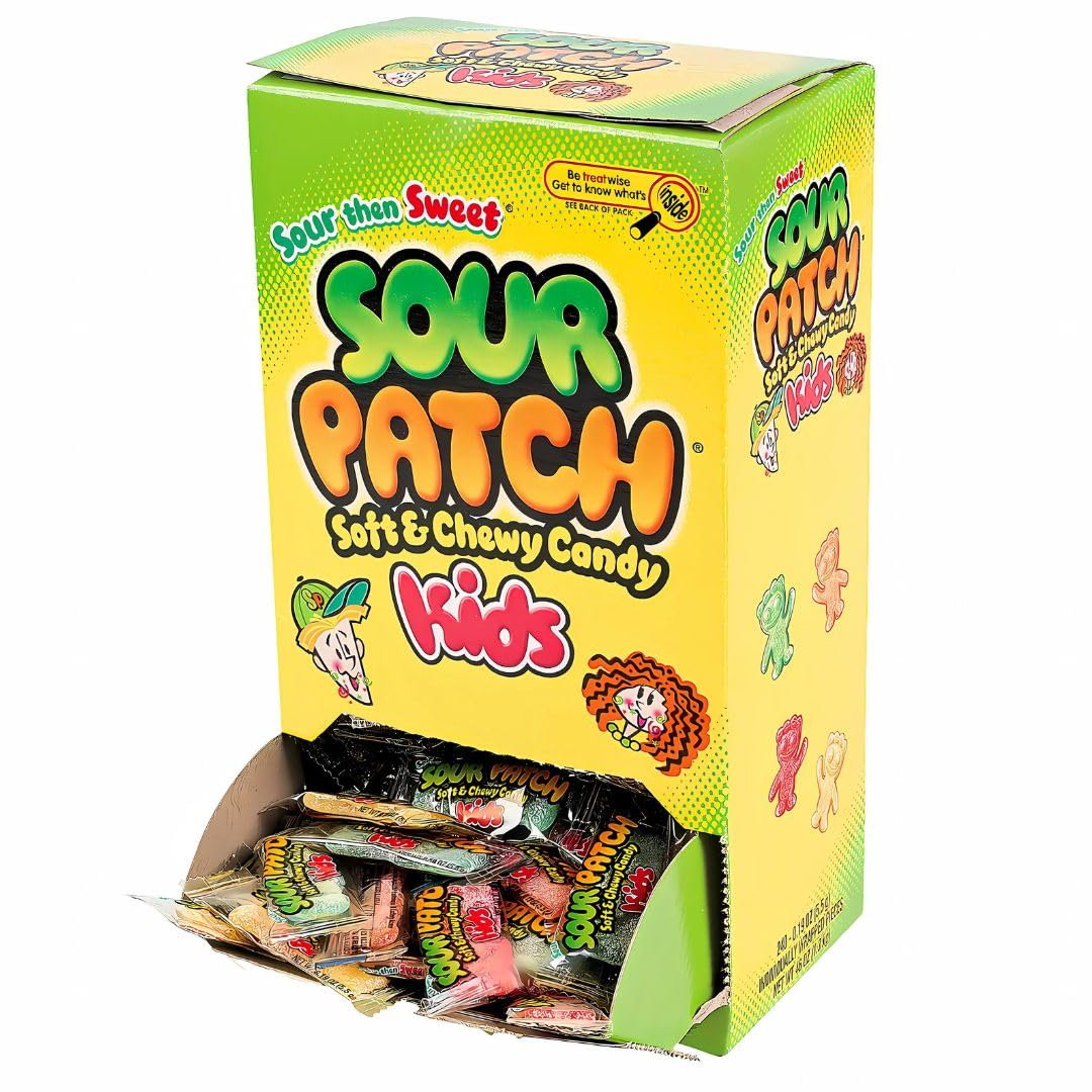 Assorted Sour Patch Candies (Pack of 240) - Soft & Chewy Treats - Perfect for Birthday Parties, Trick-or-Treats, and Other Themed Events