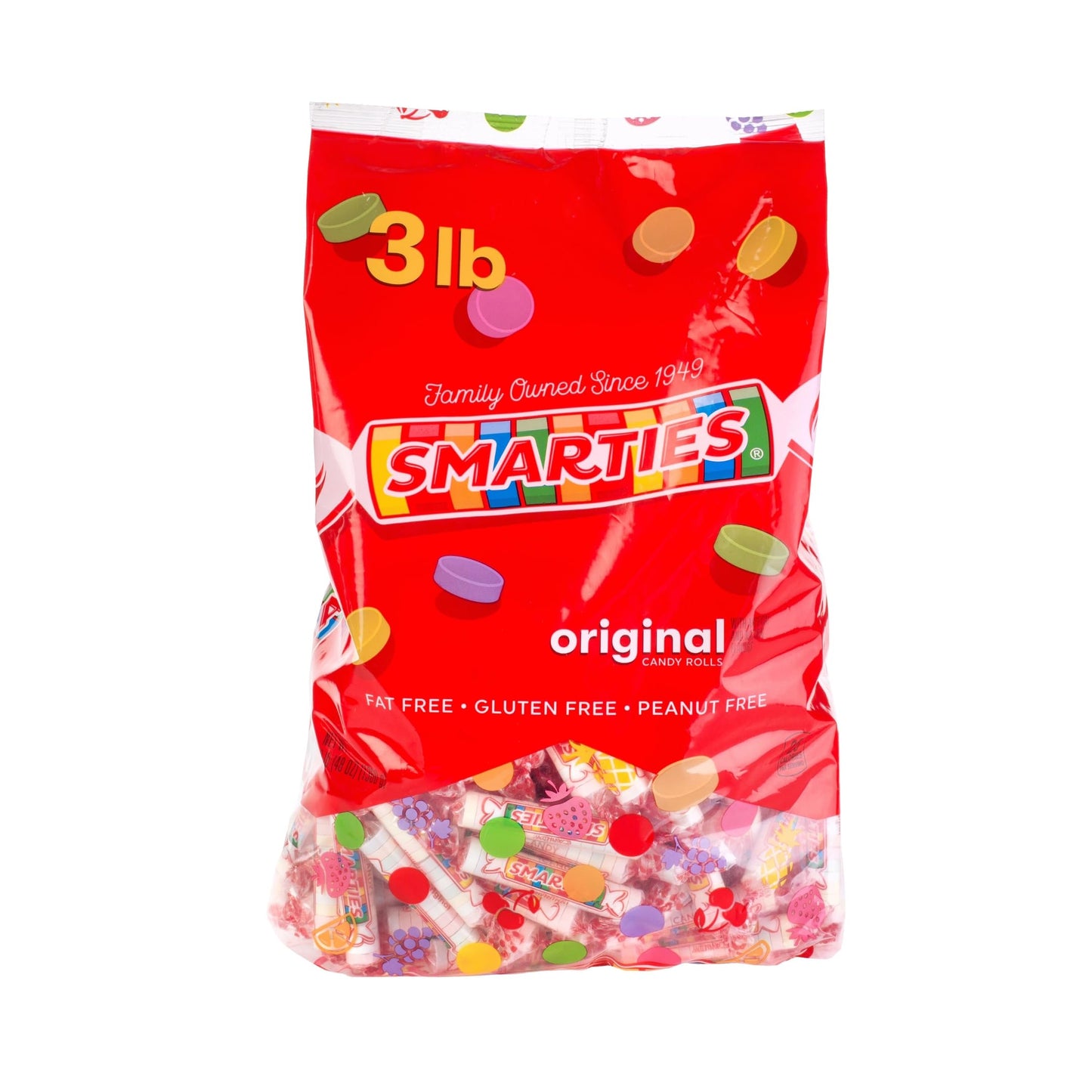 Smarties Candy Bulk Rolls Original Flavor, Gluten & Vegan Free, Classic Sweetness from Family Owned Company Since 1949, Peanut-Free & Dairy-Free