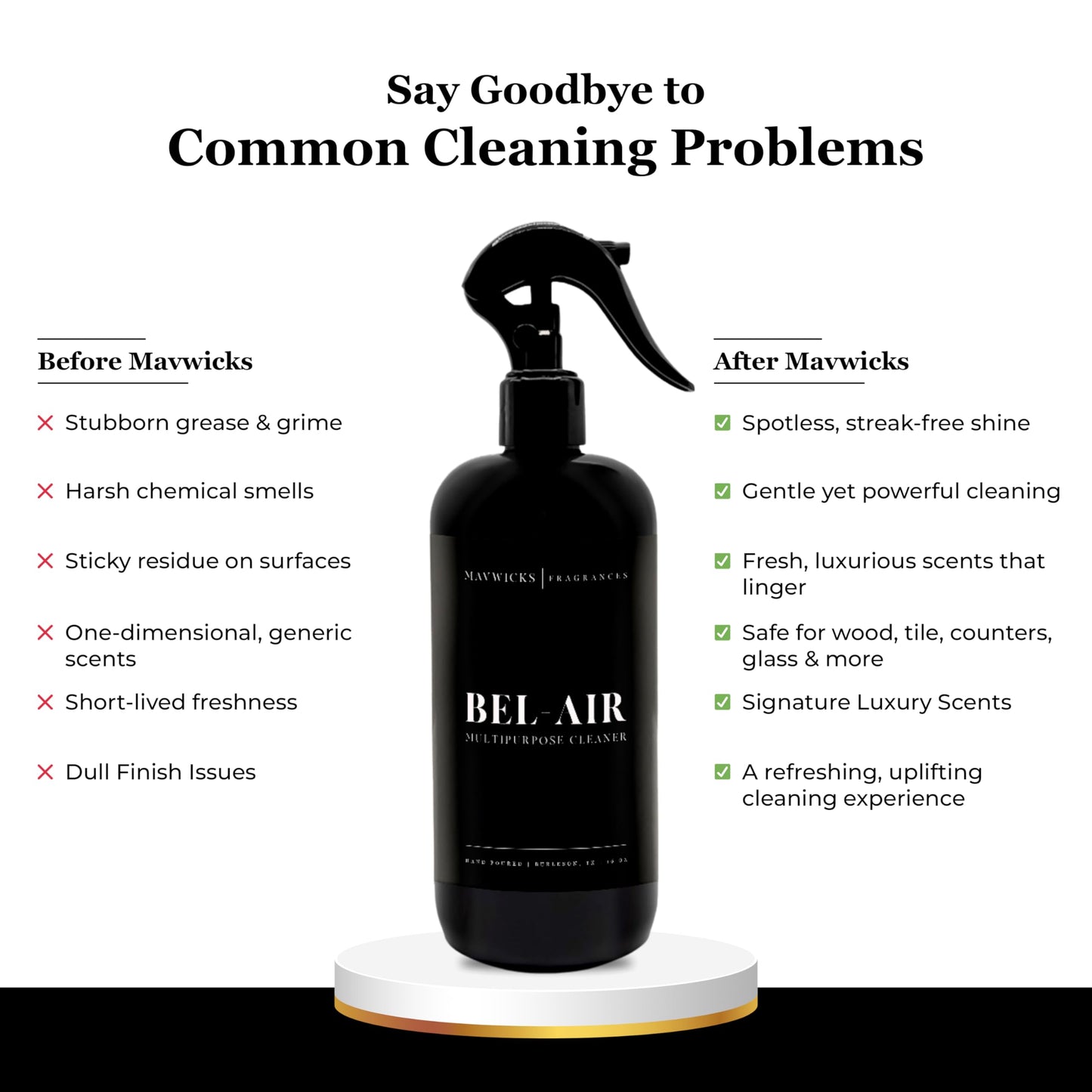 Mavwicks Fragrances All Purpose Cleaner Spray (Velvet Cherry) 16 Oz - Multipurpose Surface Cleaning Spray for Kitchen, Bathroom, Floors and Counters