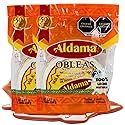 ALDAMA Medium Obleas Mediana Wafer Milk Candy - 8.81 oz | Creamy Mexican Oblea Cookies with Dulce de Leche Filling (2-Pack)