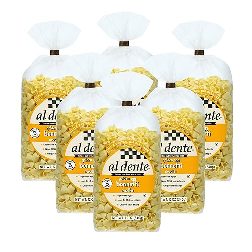Al Dente Golden Egg Bonnetti - All-Natural, Hand-Crafted Egg Pasta. Delicious and Versatile - Classic Pasta Noodles Made with Cage-Free Eggs