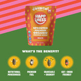 Happiness Foods™ Unsalted - Sprouted Organic Raw Pumpkin Seeds - High Protein, Certified USDA Organic, Non-GMO, Low Carb, Vegan, Gluten-Free Snacks